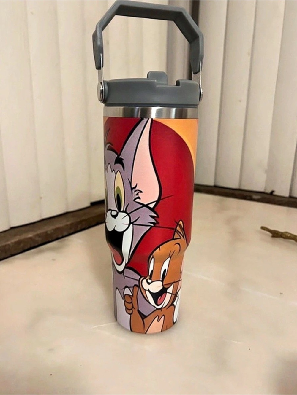 Tom and Jerry Tumbler in Orange & Red